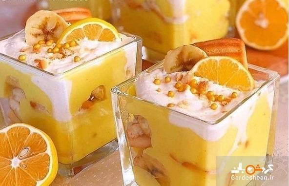 طرز تهیه پودینگ موزی با بیسکوئیت