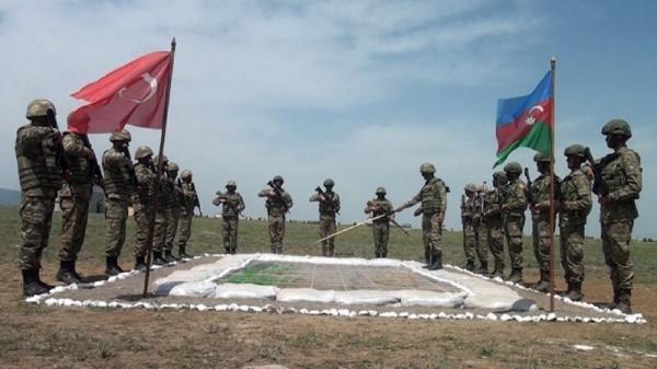رزمایش مشترک جمهوری آذربایجان و ترکیه در منطقه لاچین